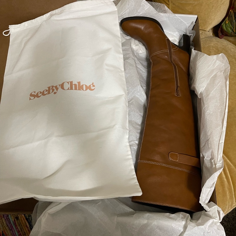 See By Chloe Brown Over the Knee Boots - Picture 8 of 9